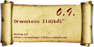 Orenstein Ildikó névjegykártya